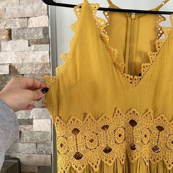 This Is Love Mustard Yellow Lace Maxi - Picture 5 of 10